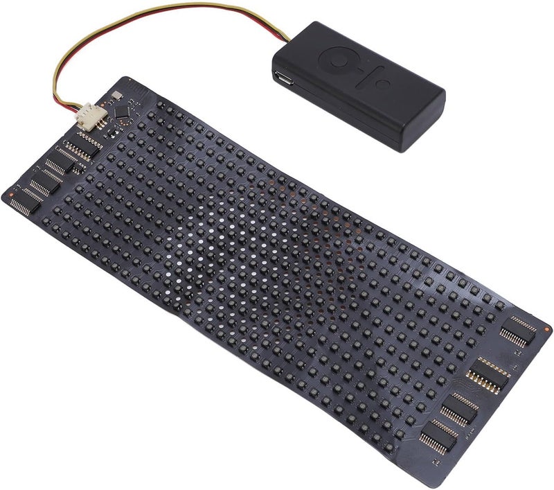 Focket Flexible LED Display, Programmable HD Full Color Screen with 12x32 Resolution for Bags Hats Glasses with APP Control and RGB LED Beads - Image 3